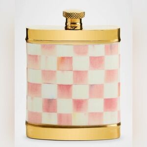 NWB! NEVER USED! Mackenzie Childs Rosy Check Flask
